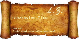 Laczkovics Zita névjegykártya