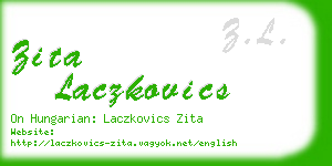 zita laczkovics business card